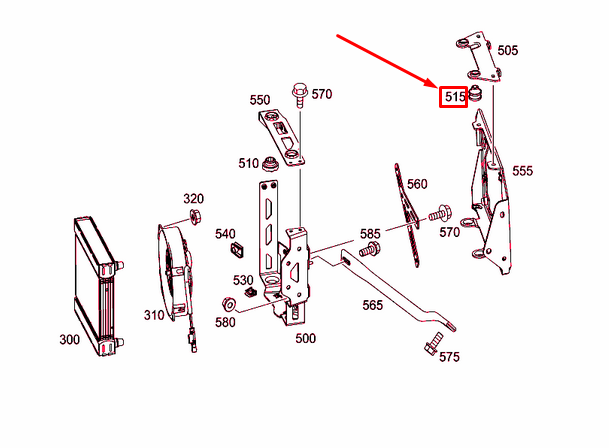 MERCEDES-BENZ G W463 Kühler-Elastomerlager A4635042100