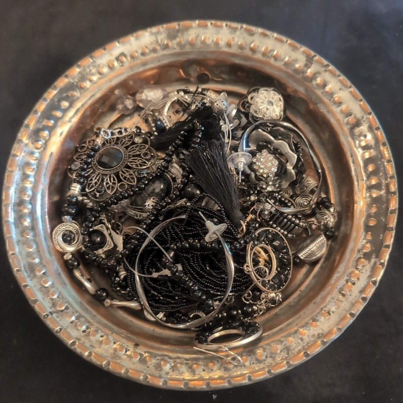 Vintage Black Themed Jewelry Lot