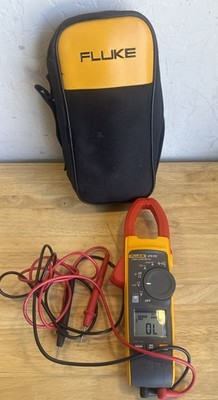 Fluke 375FC 600A 1000V True RMS Clamp Multimeter w/ Case & Leads - Fully Tested!