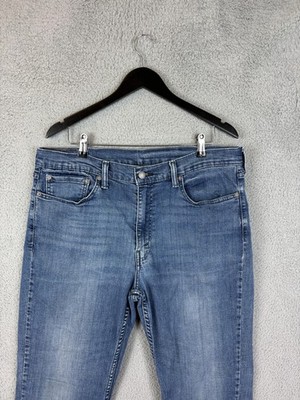 Levis 514 Jeans Mens 38x32 Blue Medium Wash Straight Stretch Denim Pants Mens