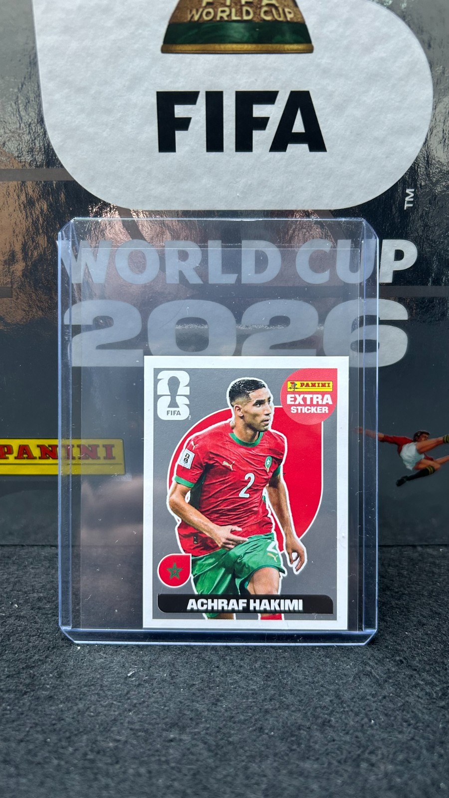 2026 Panini World Cup Achraf HAKIMI Extra Sticker Silver Mint/NM