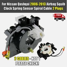 For Nissan Qashqai Airbag Squib Clock Spring Sensor Spiral Cable 2 Plugs 06-13 .