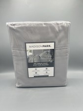 Madison Park Grey 800 Thread Count QUEEN 6-Piece Sateen Sheet Set NEW