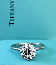 $26,750 TIFFANY & CO. 1.36CT DIAMOND PLATINUM SOLITAIRE ROUND ENGAGEMENT RING 6