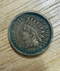 1860 Indian Head Small Cent Copper Coin Philadelphia Mint Circulated