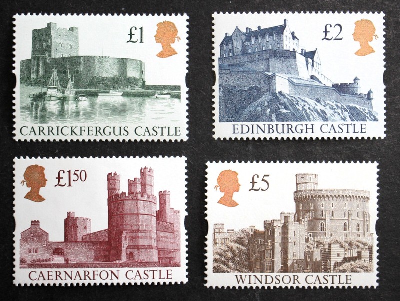 GB Stamps High Values 1994 Castles Set of 4 MNH 1611r-1614r