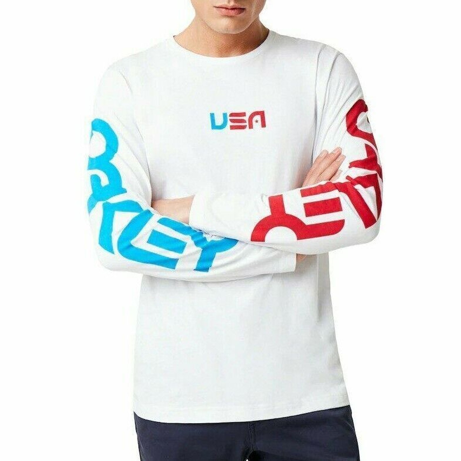 Oakley Camiseta Hombre Blanca Algodón Estrella Manga Larga Star LS Talla S