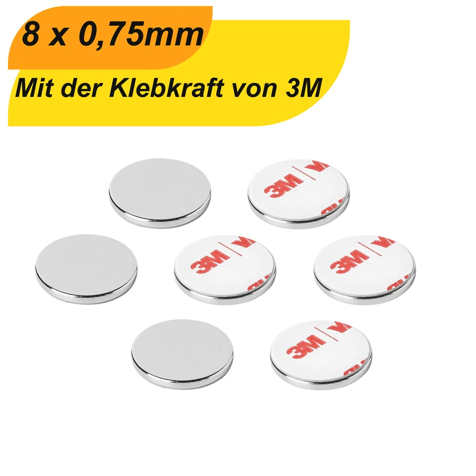 Neodym Magnete Selbstklebend Magnet Scheiben N42 3M Klebestreifen Stark Haftend