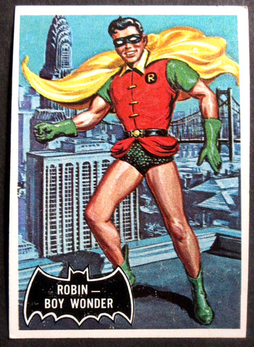 1966 Topps Batman Black Bat #2 Robin - Boy Wonder — Raw
