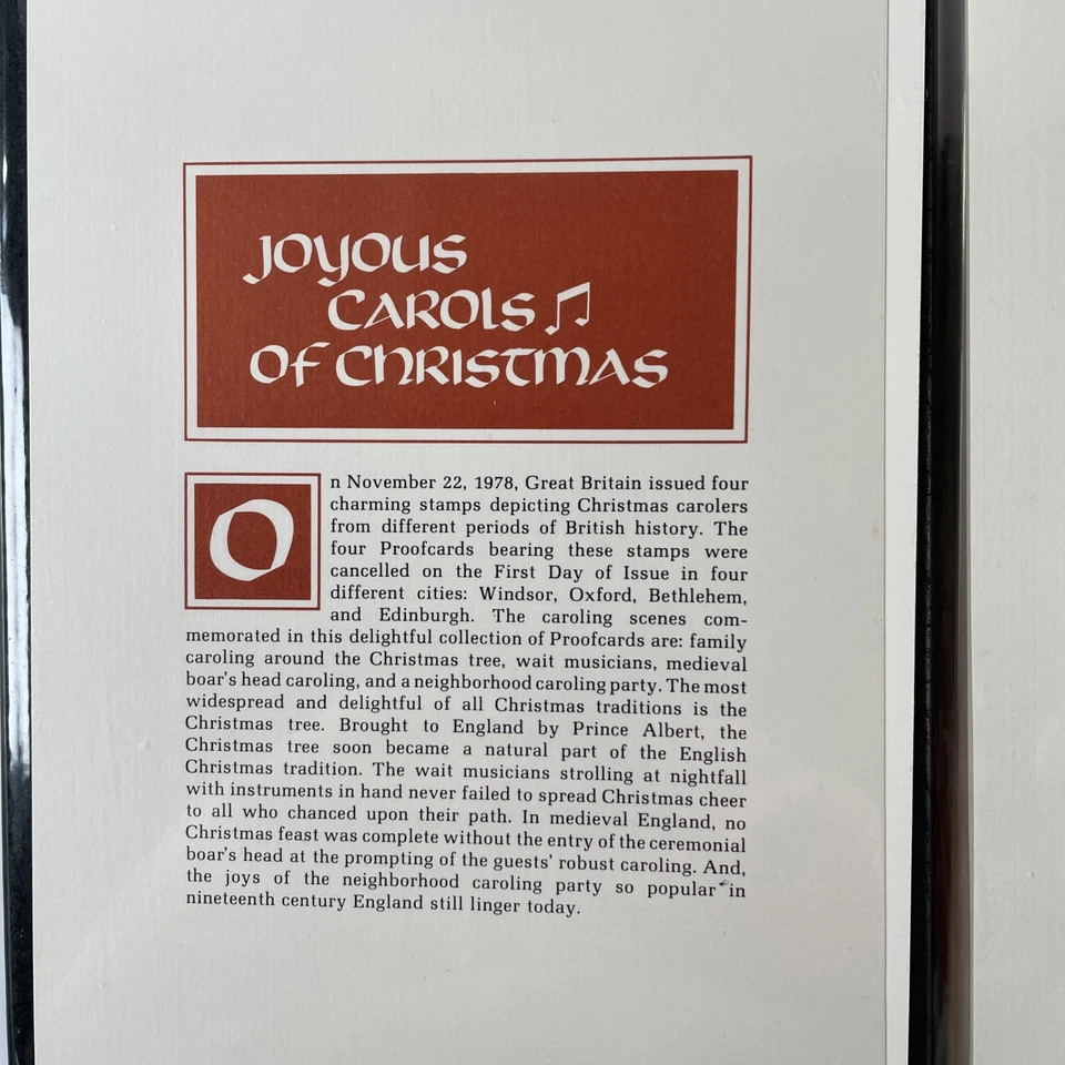 1978 Fleetwood Stamp Portfolio ~Great Britain ~ Joyous Carols of Christmas - Image 2 of 4