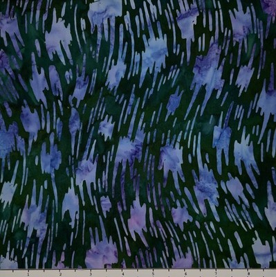 1 Yard Cut of Lunn Fabric Kayak Eddies Batik 100% Cotton 3503 Bermuda Blue Green