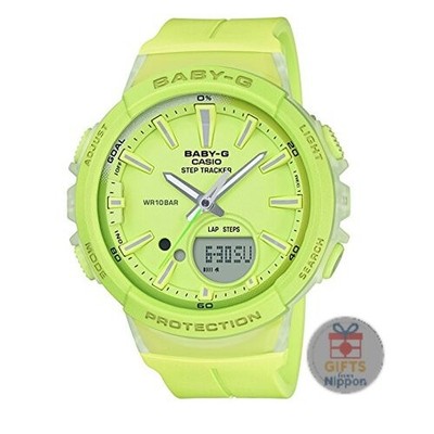 Casio Baby-G BGS-100-9AJF Women's Step Tracker Watch Lime Green 10BAR Quartz