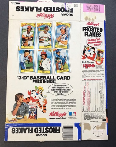 Rare 1979 Kellogg's 3-D Baseball Cereal Box Complete Dave Parker Jim Rice Sutter
