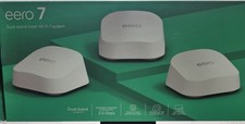 eero 7 Dual-Band MESH WI-FI SYSTEM 3-Pack , Up to 2.5Gbps, 6,000 sq.ft - White