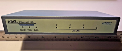 eTECH ADSL Ethernet/USB Modem Router mit Handbuch
