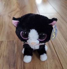 Ty Beanie Boos Pepper The Cat 2011 With Tag 6" Plush Retired Pink Tip Tail