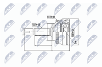 NTY Gelenksatz, Antriebswelle NPZ-TY-060 FüR Toyota