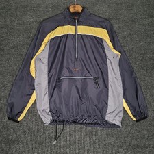 Vintage 90s Nike Anorak Windbreaker Colorblock Youth Medium Athleisure Preppy