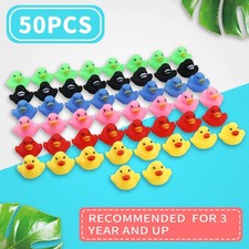 50 Pack Mini Rubber Ducky Float Ducks Baby Bath Toy, Great for Jeep Ducking