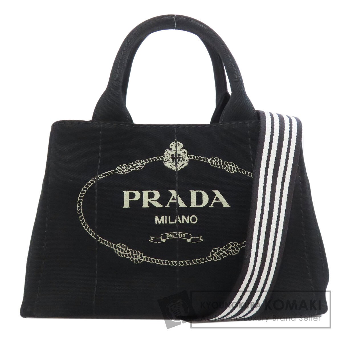 PRADA Canapa Mini 2WAY Handbag Canvas Ladies Used from japan