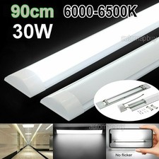LED Ceiling Strip Light Slimline Fittings 3FT 30 Watt Daylight Batten Wall Light