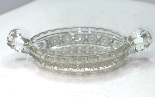 Vintage Imperial Glass Bowl NuCut Cut Crystal Candy Nut Relish Dish Daisy Button - Afbeelding 2 van 6