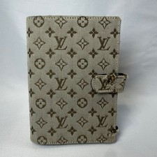 Louis Vuitton Agenda PM Unisex Small Tan Monogram Mini Lin Canvas Ring Planner