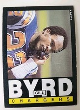 1985 Topps Football Card 369 Gill Byrd San Diego Chargers 