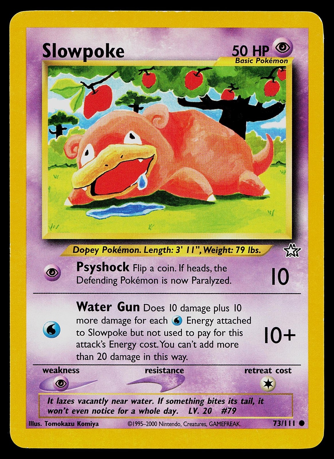 Pokemon Card Neo Genesis Slowpoke 73/111 Common