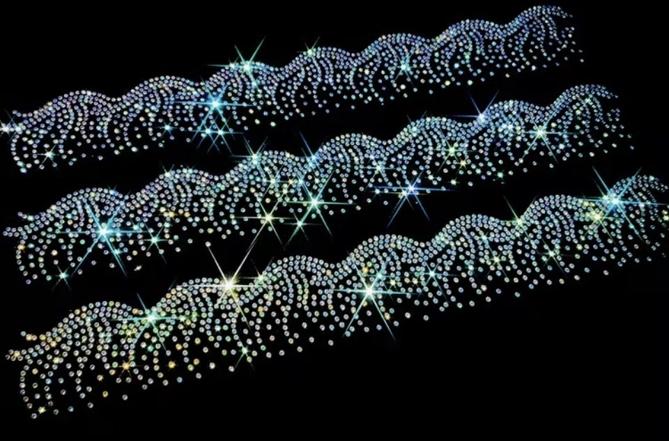 Apliques de diamantes de imitación plateados para planchar artesanía, adornos para ropa | Nuevo Foto 4 de 4