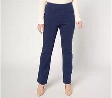 Belle by Kim Gravel Petite Ponte Baby Boot Cut Pant-Twilight-Petite 24-A676930