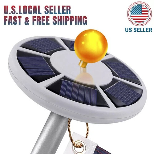 26 LED Solar Powered Flag Pole Light – Auto Active, Super Bright, Waterproof, USA