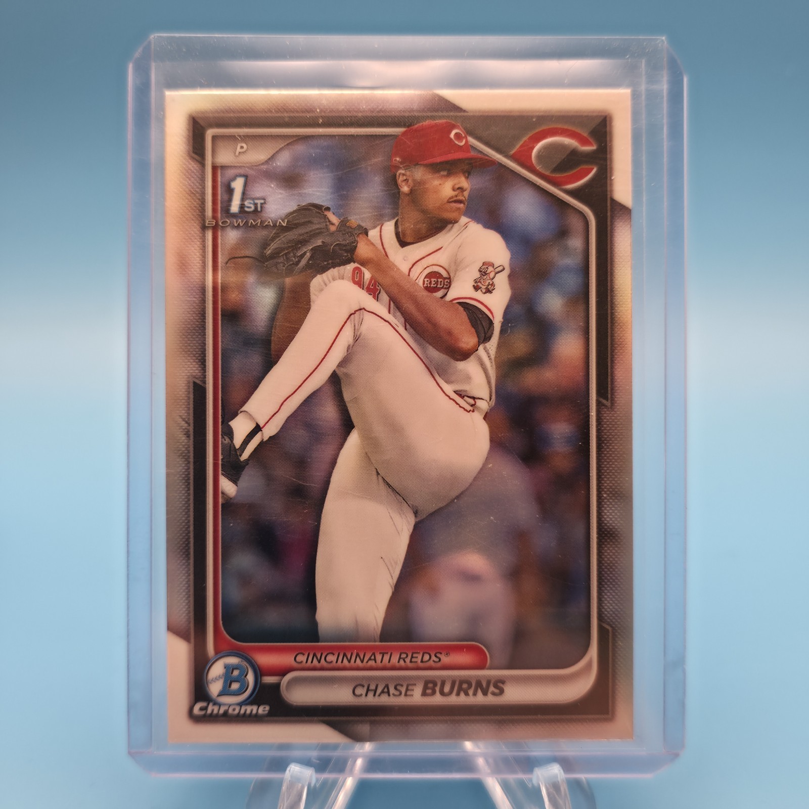 2024 Bowman Draft Chrome Refractor Chase Burns #BDC-55 Cincinnati Reds