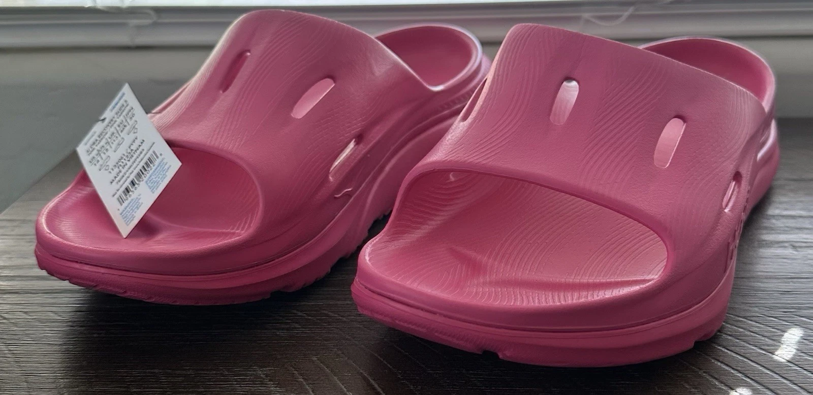 HOKA One One Ora Recovery Slides 3 sandali comodi uomo taglia 12 rosa achillea