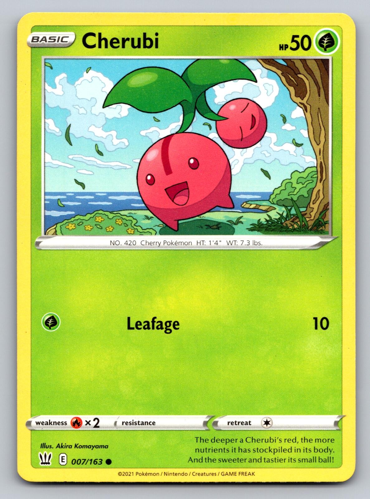 Cherubi 007/163 Common Battle Styles Pokemon Lightly Played