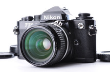 Nikon FE2 Black 35mm SLR Film Camera Ai-s AIS Nikkor 35mm f/2 Japan Near Mint
