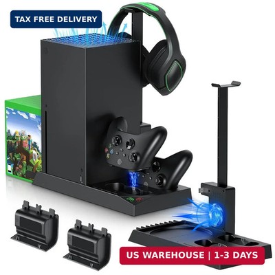 MENEEA Cooling Fan & Charging Stand for Xbox Series X Console & Controller,Verti