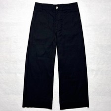Maeve Anthropologie The Colette Pants Women s 32 Fits 31 Black Linen Wide Leg