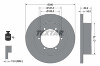 2X Textar Bremsscheibe 92308500 Passend FüR Nissan