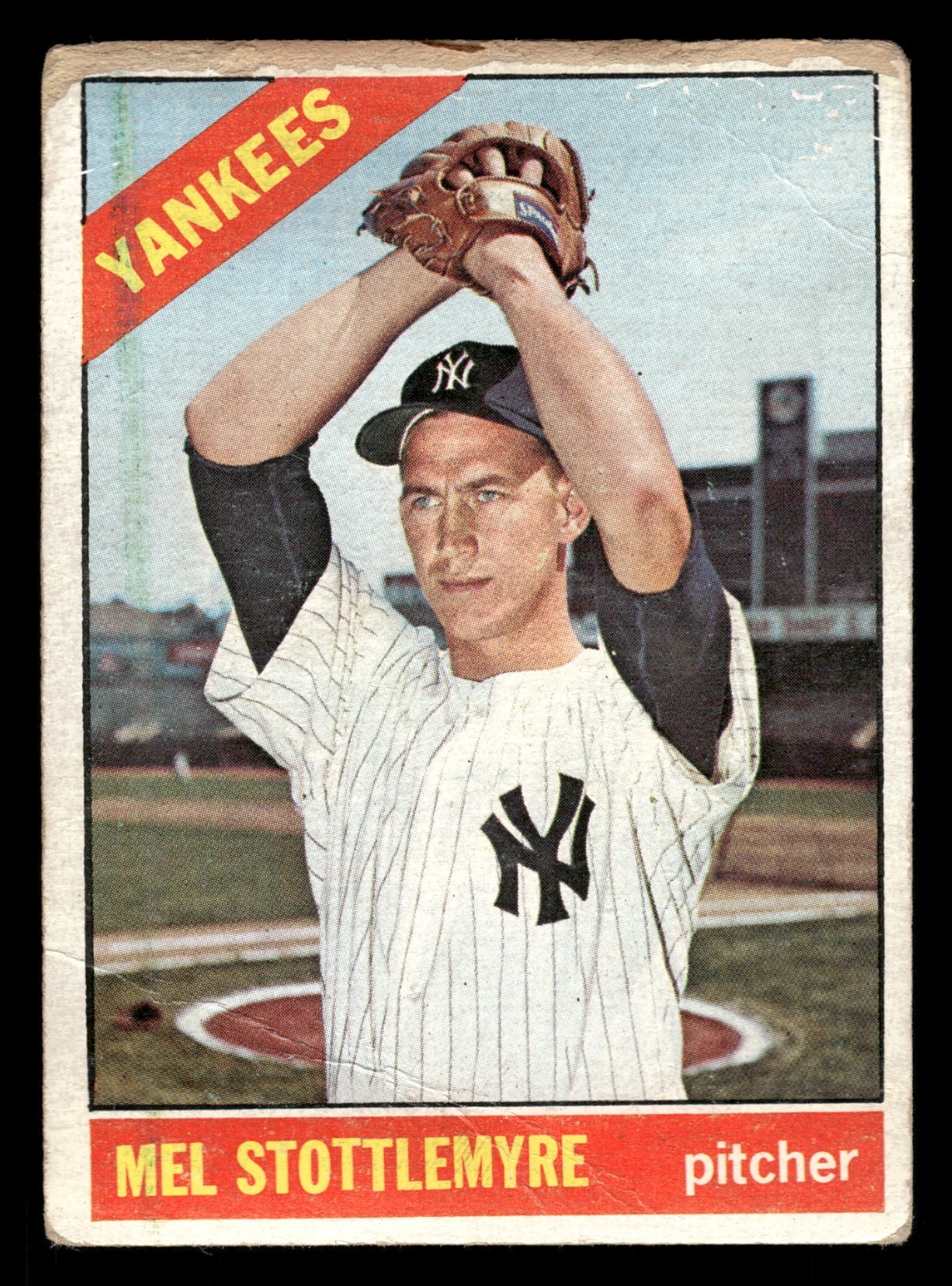 Mel Stottlemyre #350 Baseball Cards 1966 Topps trading card — raw and PSA graded price guide