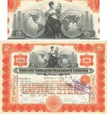 Marconi Wireless Telegraph Co. of America - Marconi Co. Was On The Titanic - 191