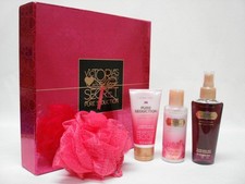 Victoria's Secret PURE SEDUCTION 4 PC BODY MIST, LOTION, BUBBLE BATH  SPONGE