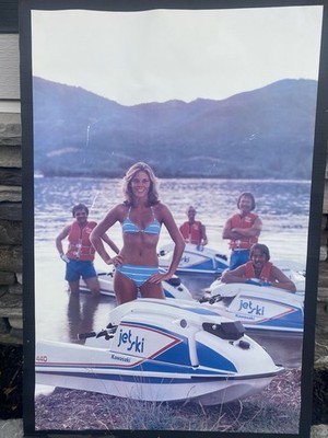 Kawasaki Jet Ski  Team  Poster 1979 (Vintage)Rare and Hard To find
