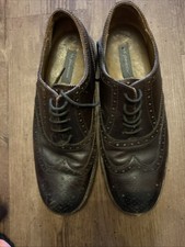 ￼ Men’s Rjr Johnrocha Brown, Leather Prague Brogue , Shoes,  Size 8Vgc