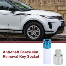 1Set Wheel Lock Lug Nut Type U Anti-theft Key Socket with Adapter for Land Rover