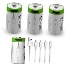 4 Pack CR2 Battery,Rechargeable CR2 3V-3.7v 4 CR2 Rechargeable Batteries