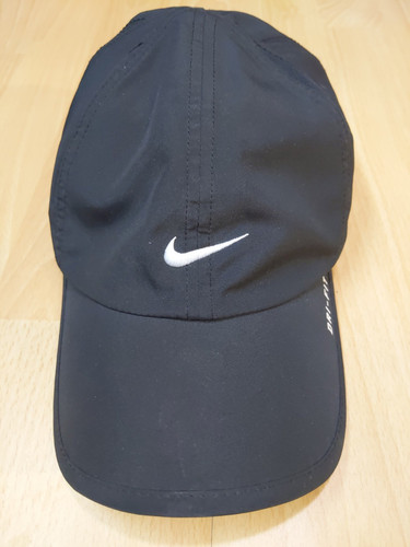 Nike Hat Cap Featherlight 6 Panel Black Running Active Dri-Fit - Picture 2 of 9