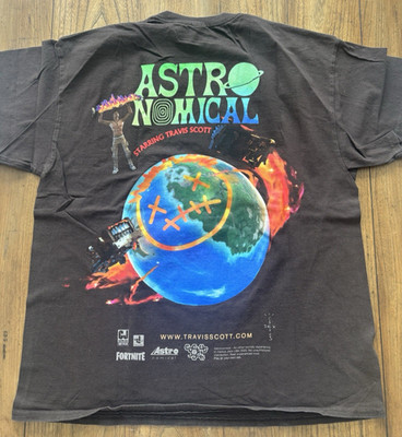 Travis Scott Cactus Jack X Fortnite Collab Astro Graphic T-Shirt Men s Size L