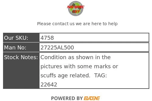 Nissan 350Z Z33 2005 calefactor soplador motor 2002-2010 27225AL500 Foto 4 de 4