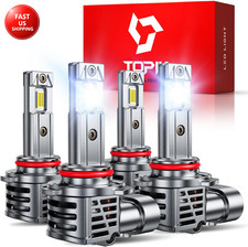 9005 9006 Light Bulbs Combo, 64000LM 6500K White 800 Super Bright HB3 HB4 Halog